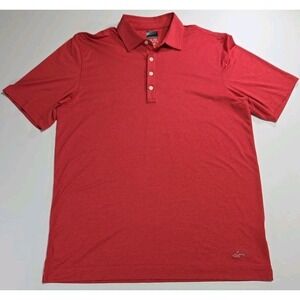 Greg Norman Polo Shirt Mens Large Red ML75 Play Dry Golf Performance Stretch